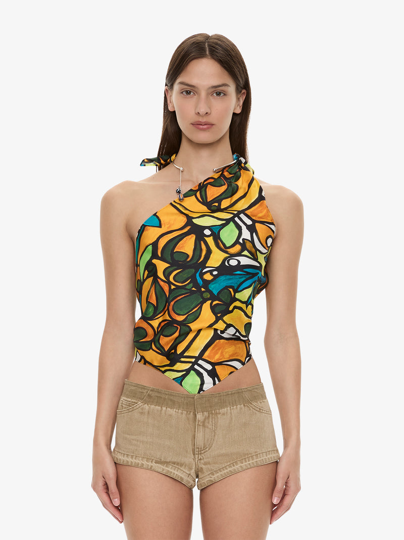 Tropic Nouveau Scarf Tie Top - Image 1