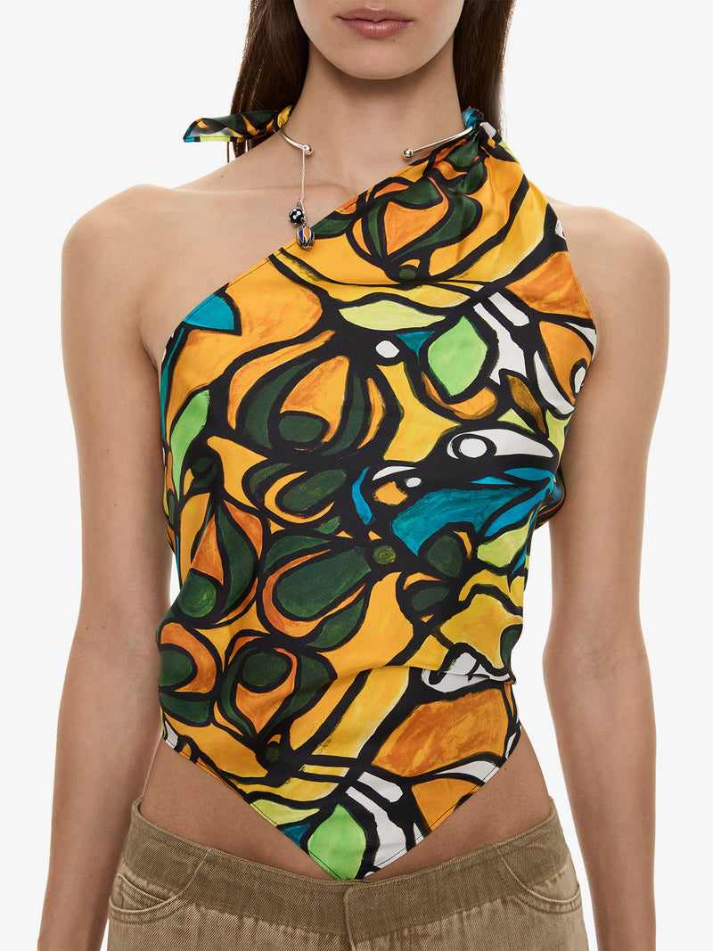 Tropic Nouveau Scarf Tie Top - Image 3