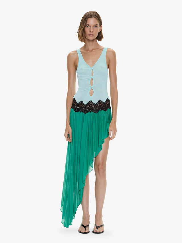 Open Twist Swept Tank Dress