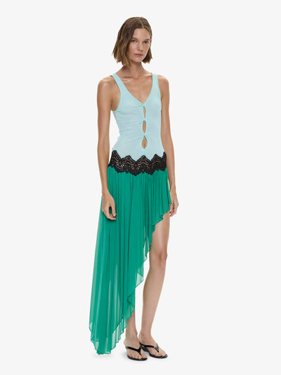Open Twist Swept Tank Dress