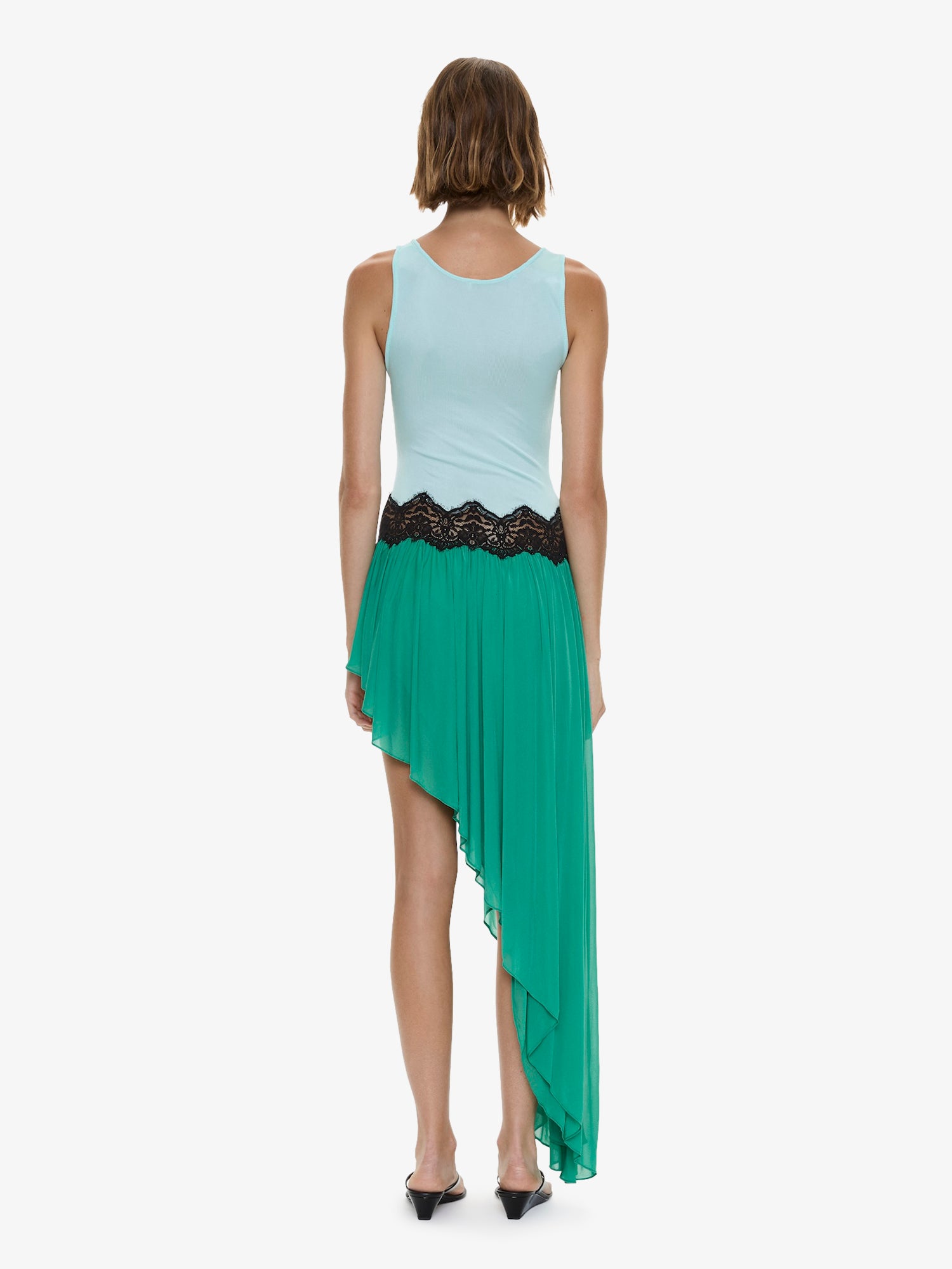 Open Twist Swept Tank Dress