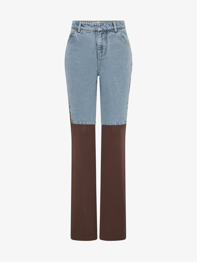 Taped Denim Jersey Jean