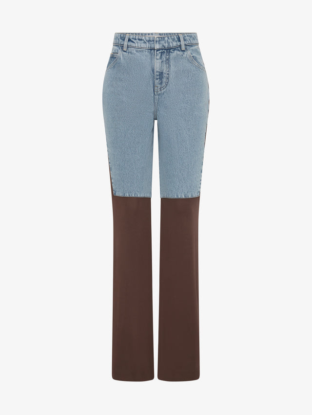 Taped Denim Jersey Jean