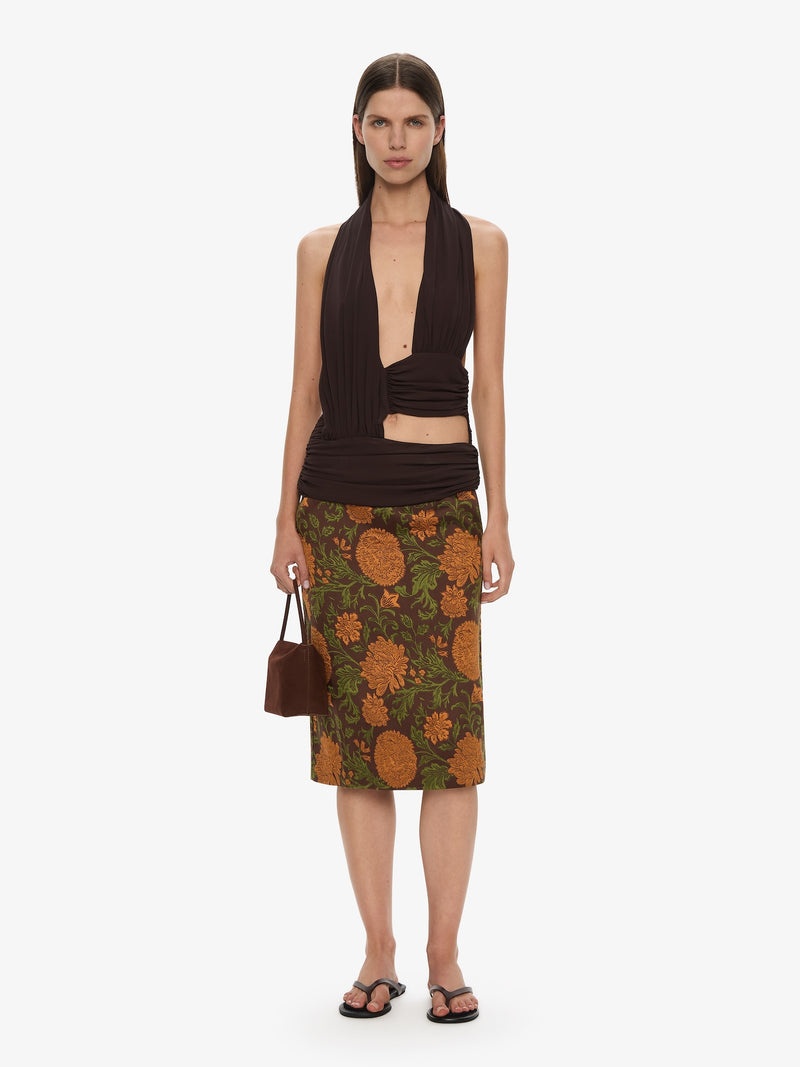 Upholstered Brocade Skirt - Image 1