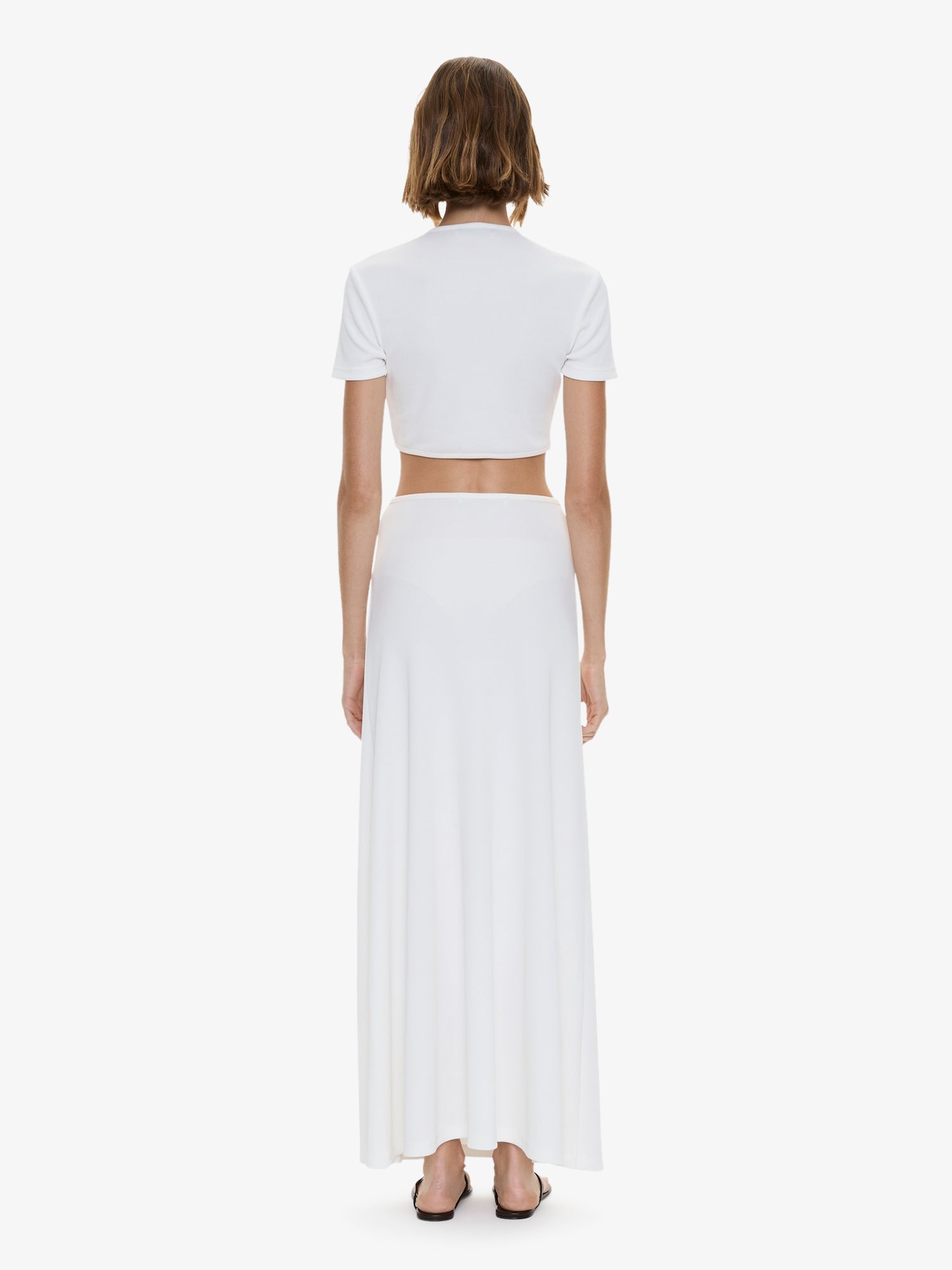 Droplet Crystal Pendant Ruched Tee