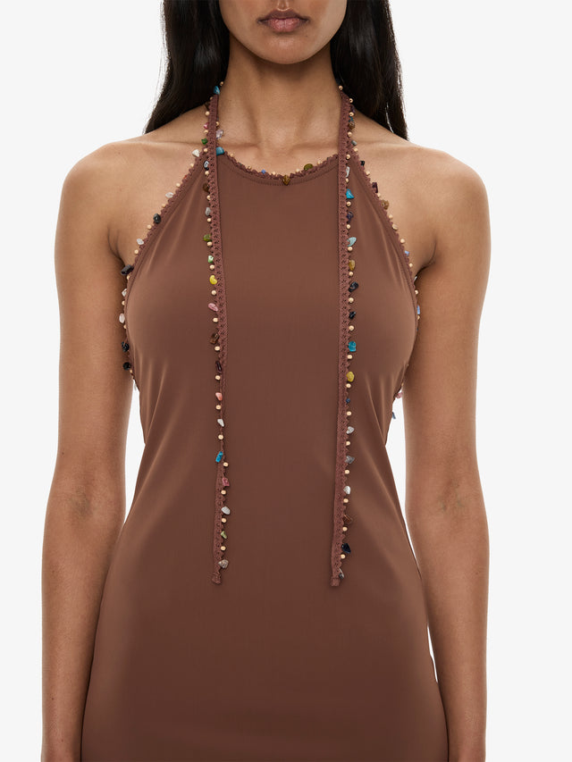 Beach Quartz Halter Lycra Dress