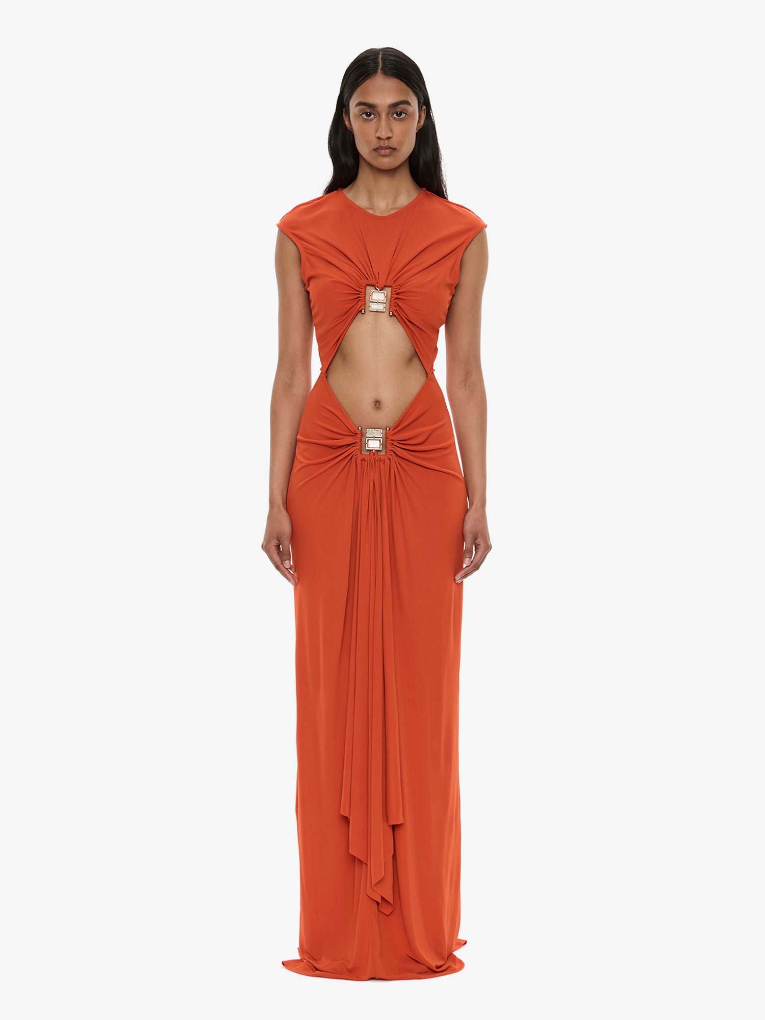 Bezel Quartz Disconnect Short Sleeve Dress