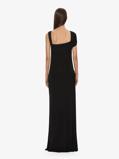 Veer Spiral Crystal Draped Jersey Dress
