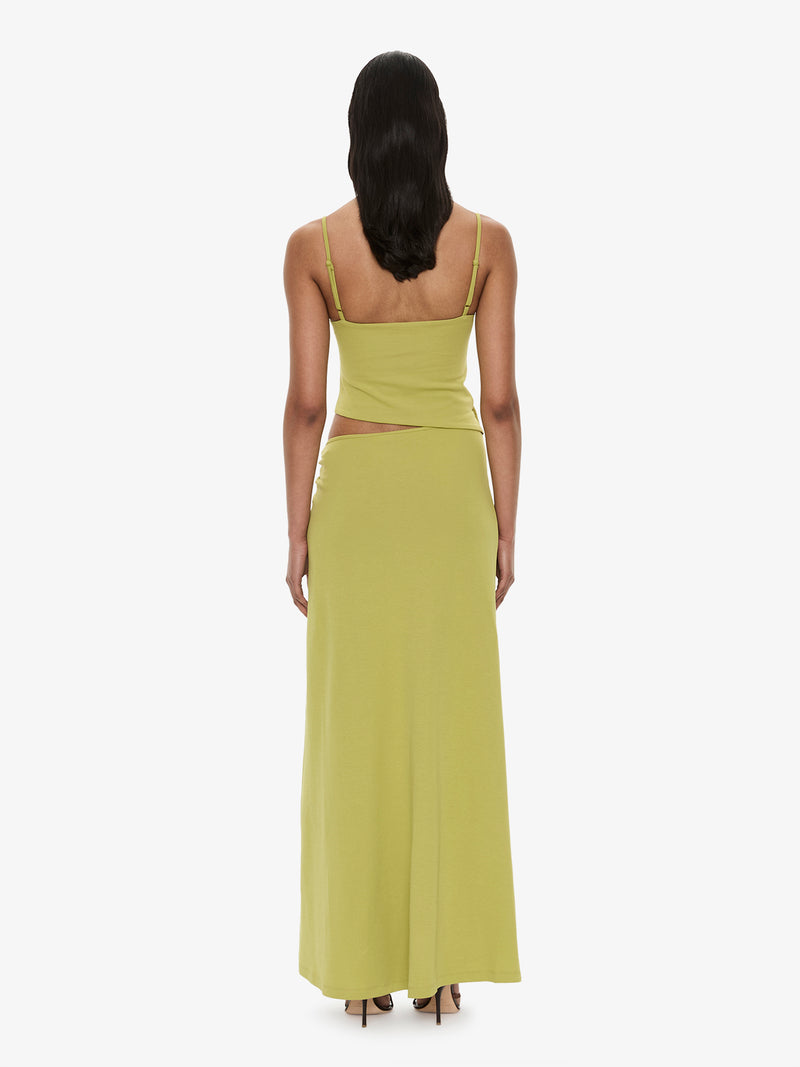 Orbit Ruched Disconnect Cascade Dress - Image 4