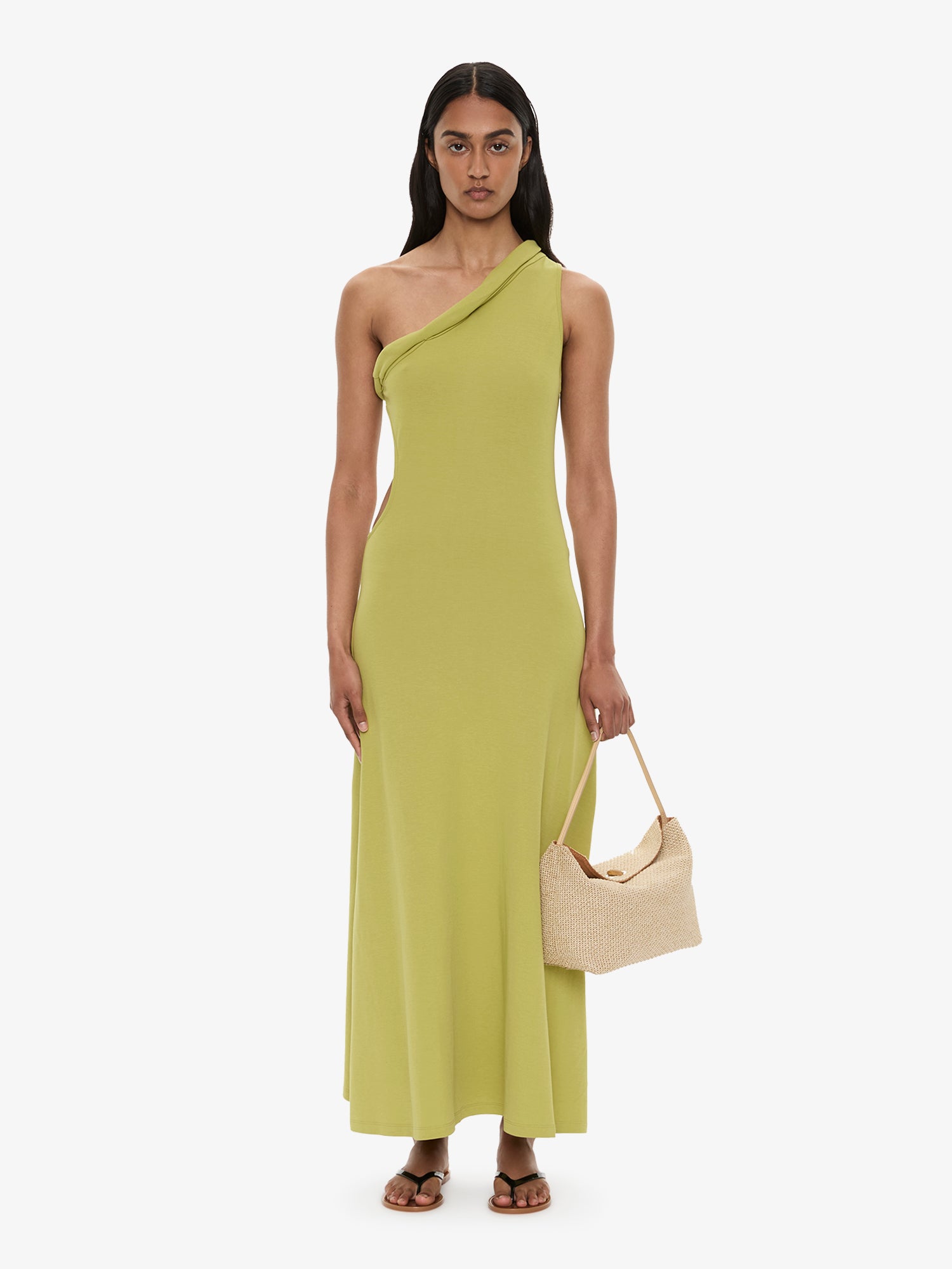 Rolled Up Cutaway Tank Dress