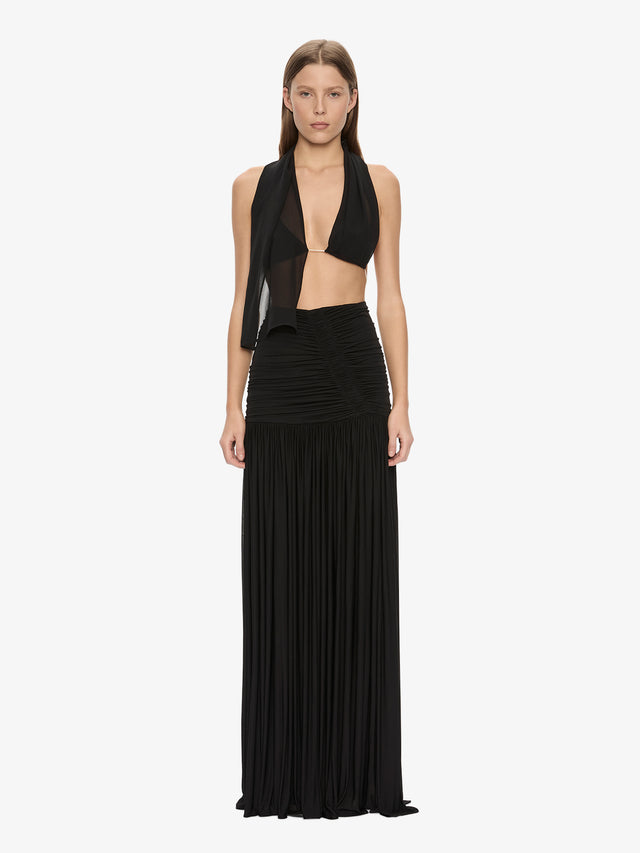 Silk Scarf Chain Bra Top