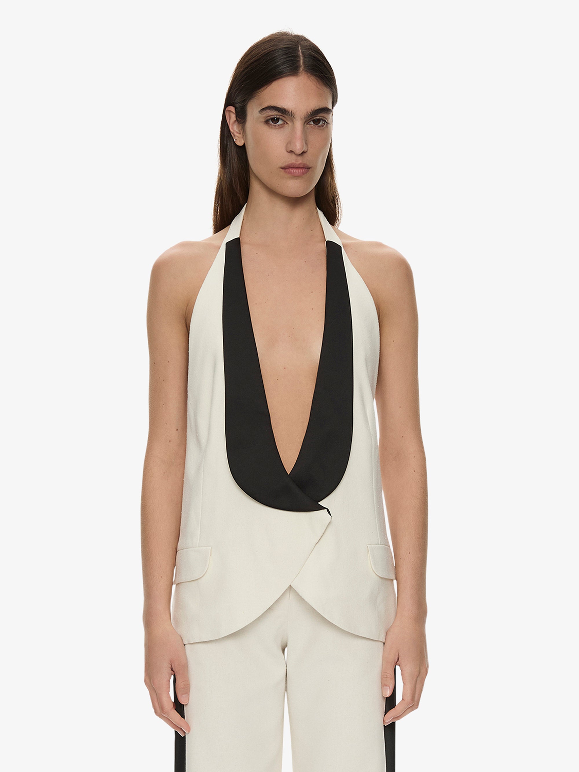 Tuxedo Contrast Silk Vest