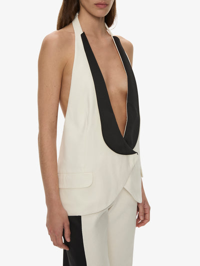 Tuxedo Contrast Silk Vest