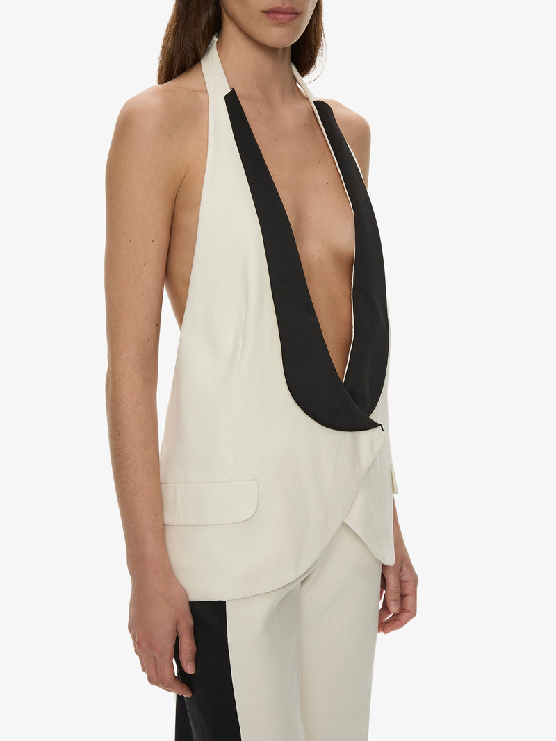 Tuxedo Contrast Silk Vest - Image 2