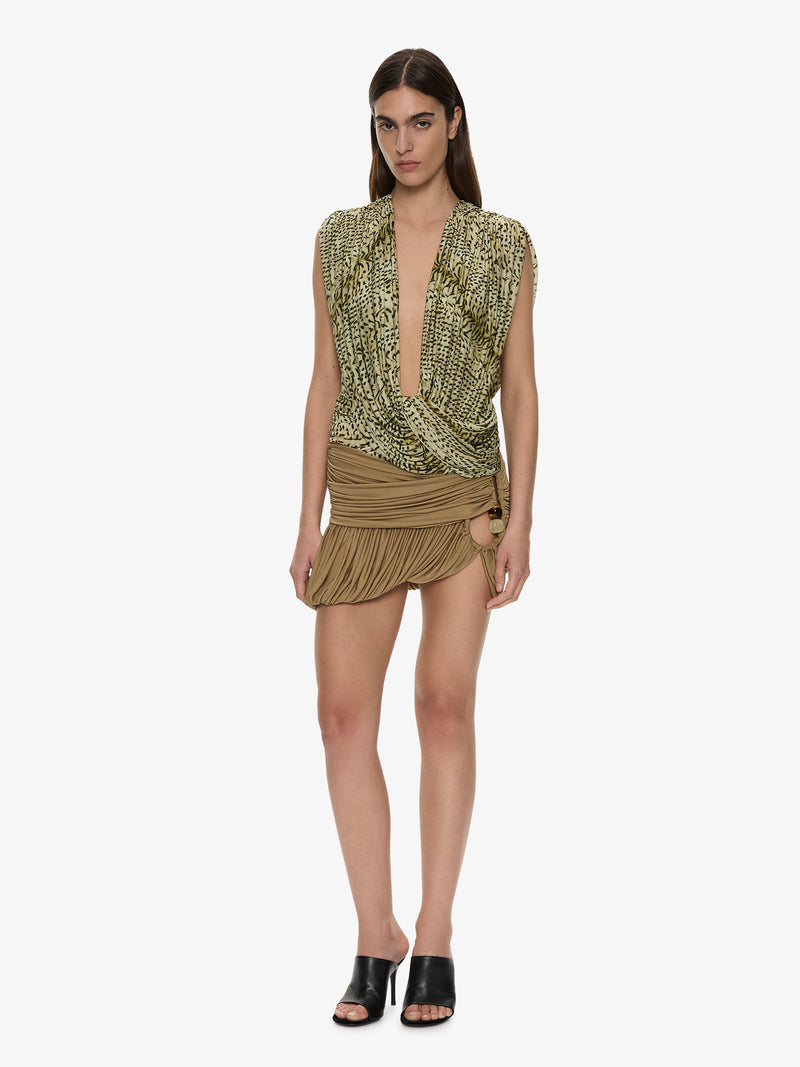 Beach Glass Bubble Mini Skirt - Image 1