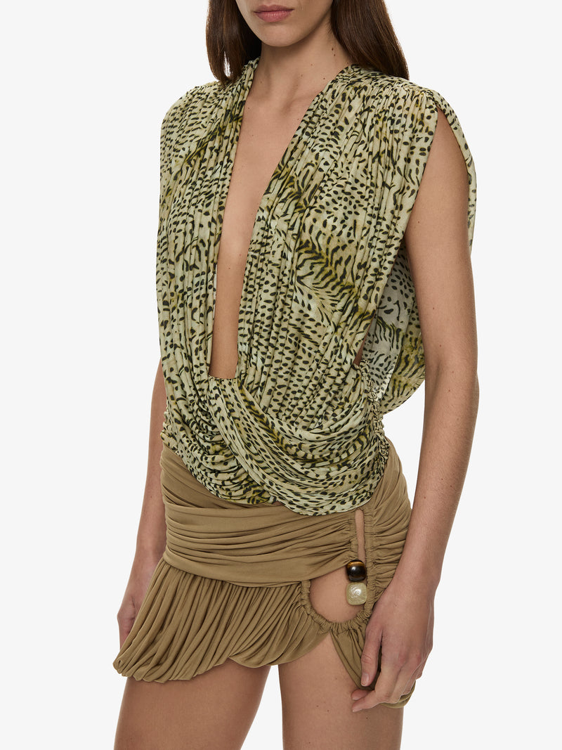 Beach Glass Bubble Mini Skirt - Image 3