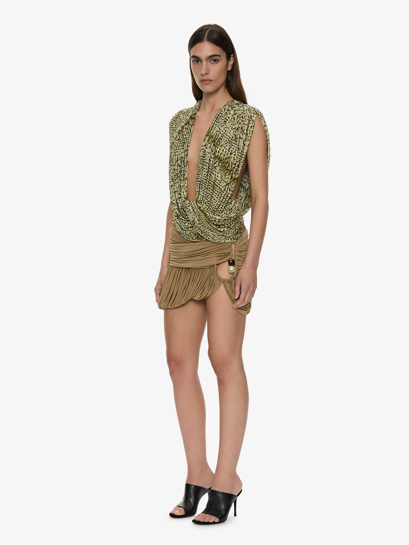 Beach Glass Bubble Mini Skirt - Image 4