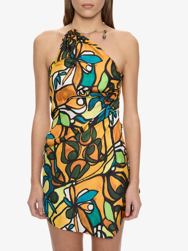 Tropic Nouveau Scarf Mini Dress