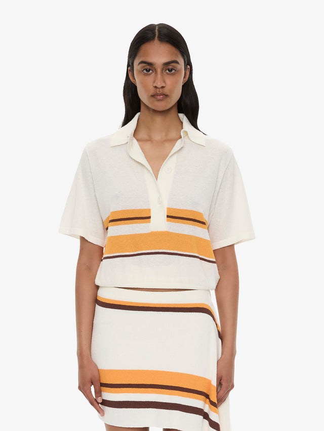 Stripe Knit Clean Polo