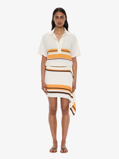 Stripe Knit Clean Polo