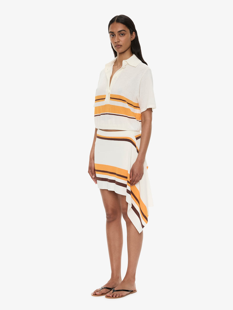 Straccio Knitted Extension Drape Mini Skirt - Image 5