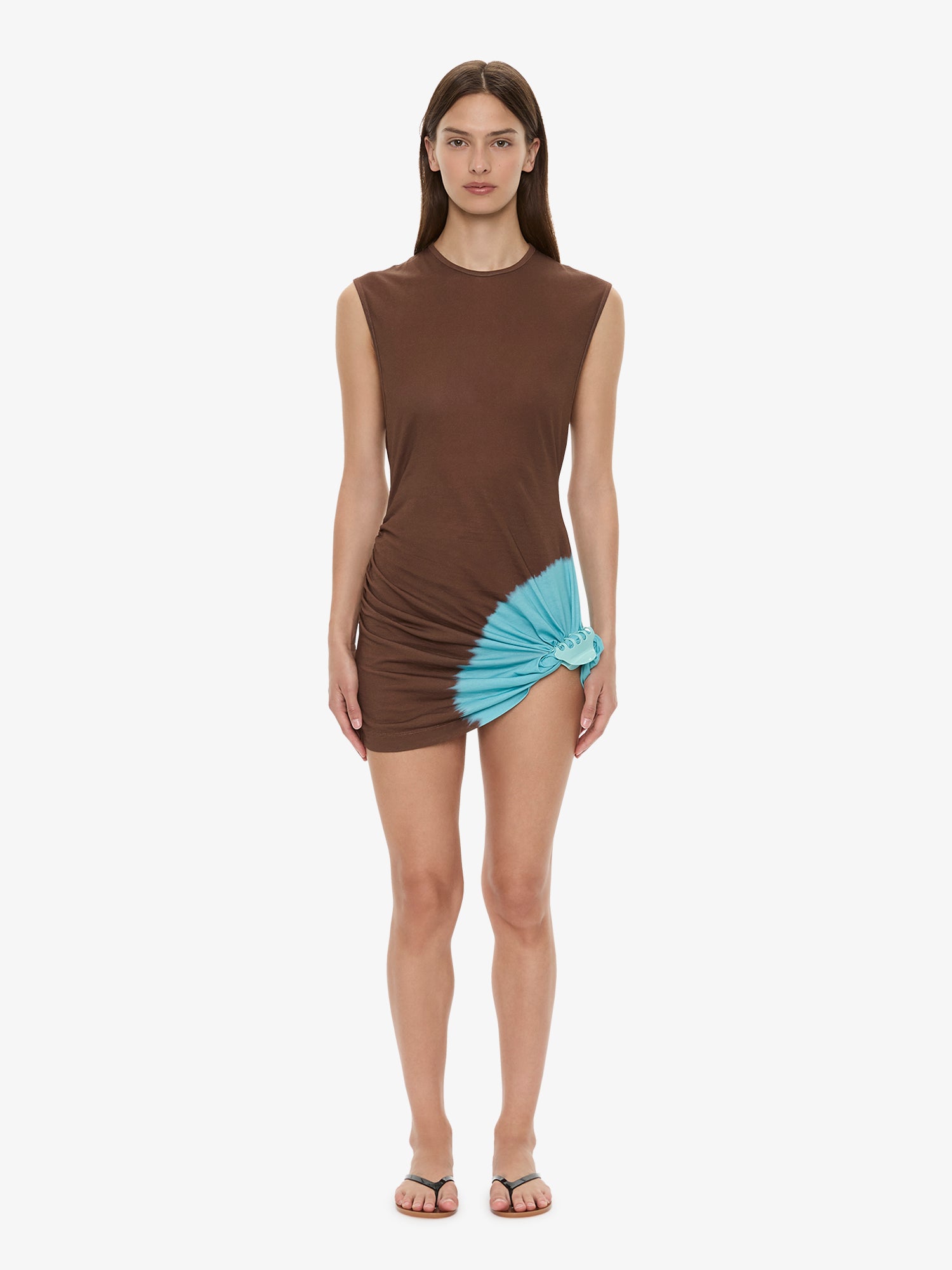 Tie Dye Snap Clip Tank Dress
