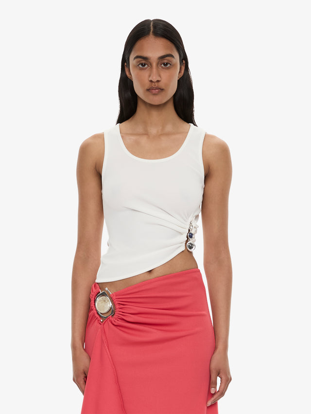 Droplet Crystal Ruched Tank