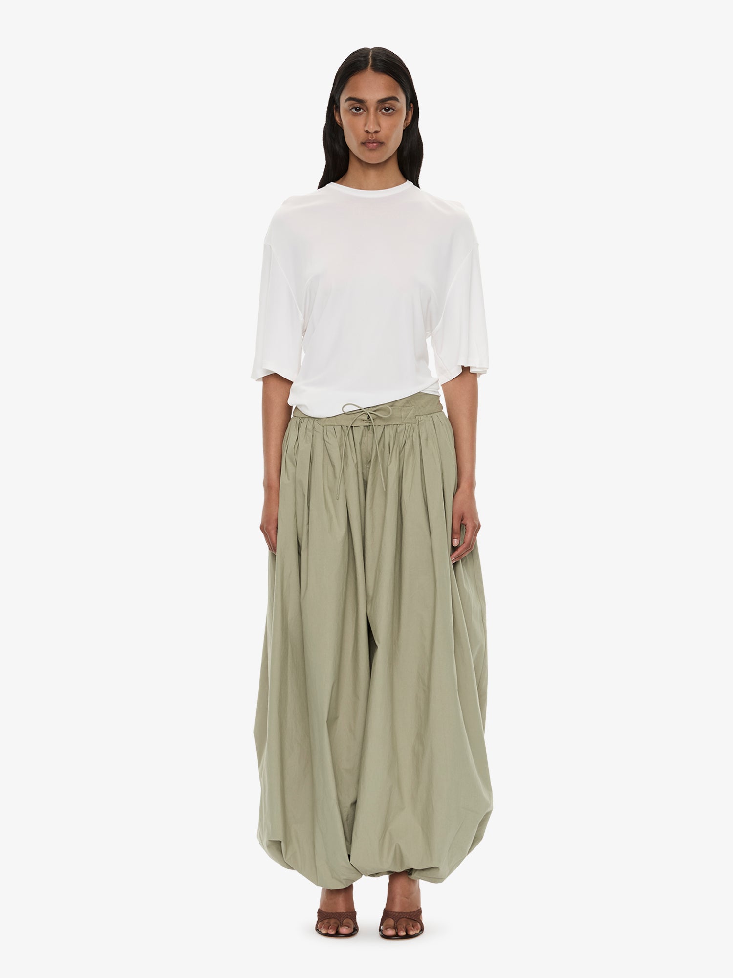 Side Cowl Waist Tee