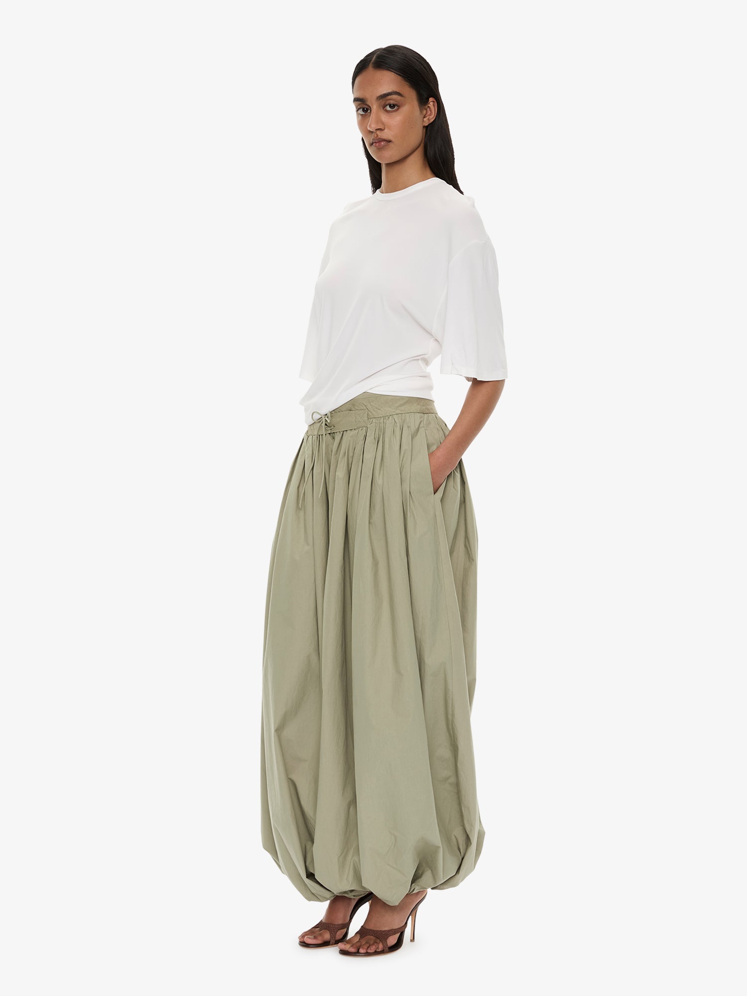 Side Cowl Waist Tee