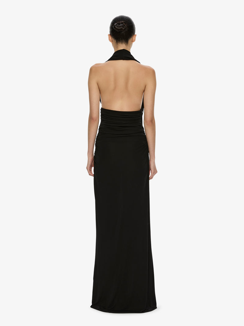 Draped Cummerbund Jersey Dress - Image 4