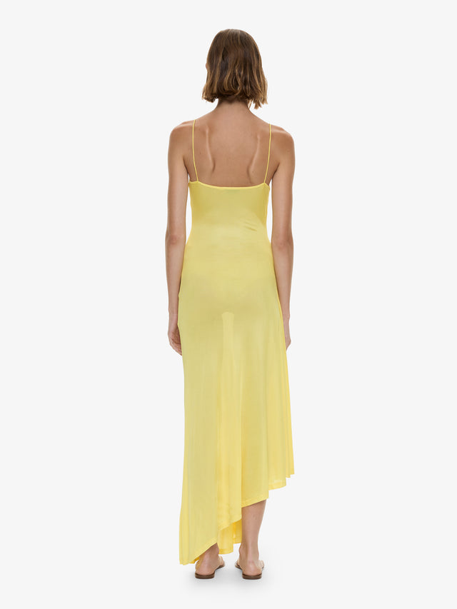 christopher esber ribbed lace dress Christopher Esber Delphin Lace Rib Cami Dress in Yellow Size 6