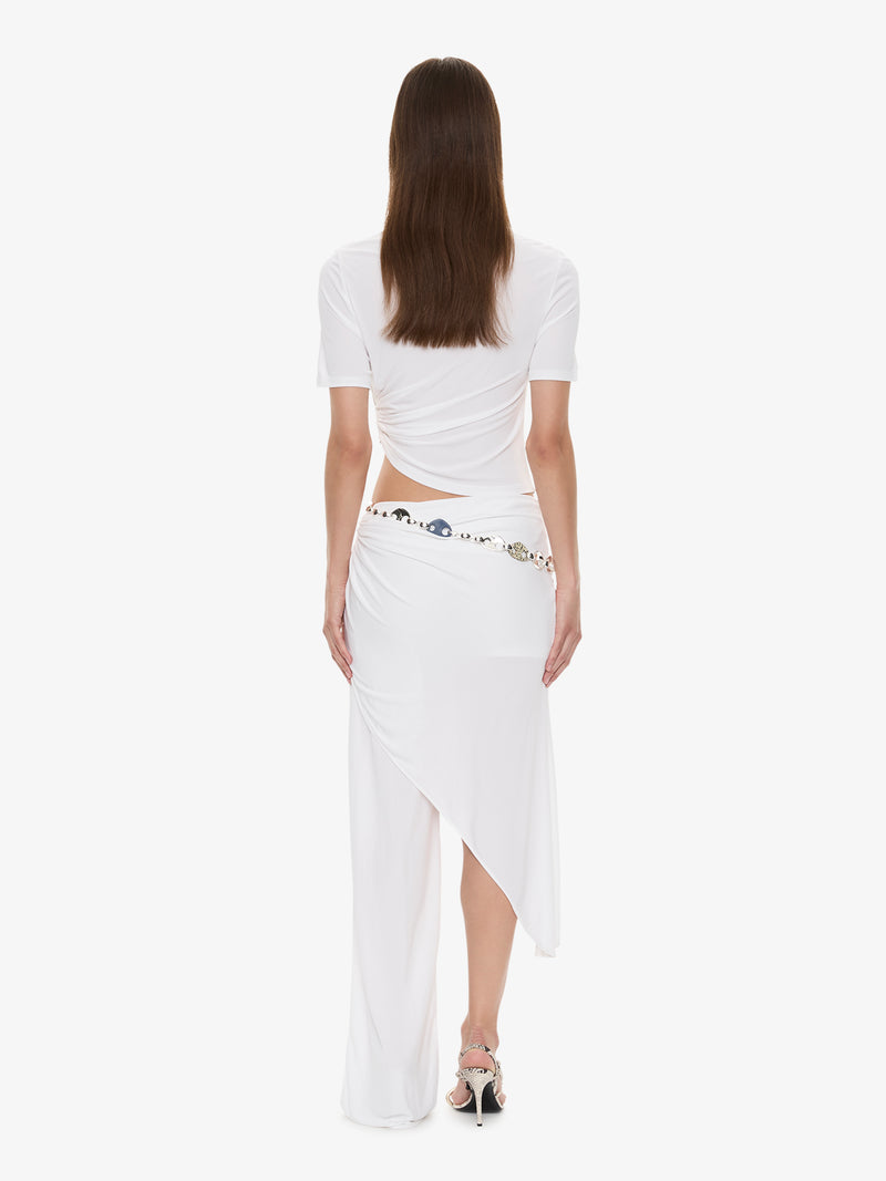 Crystal Cable Chain Draped Skirt Trouser - Image 4