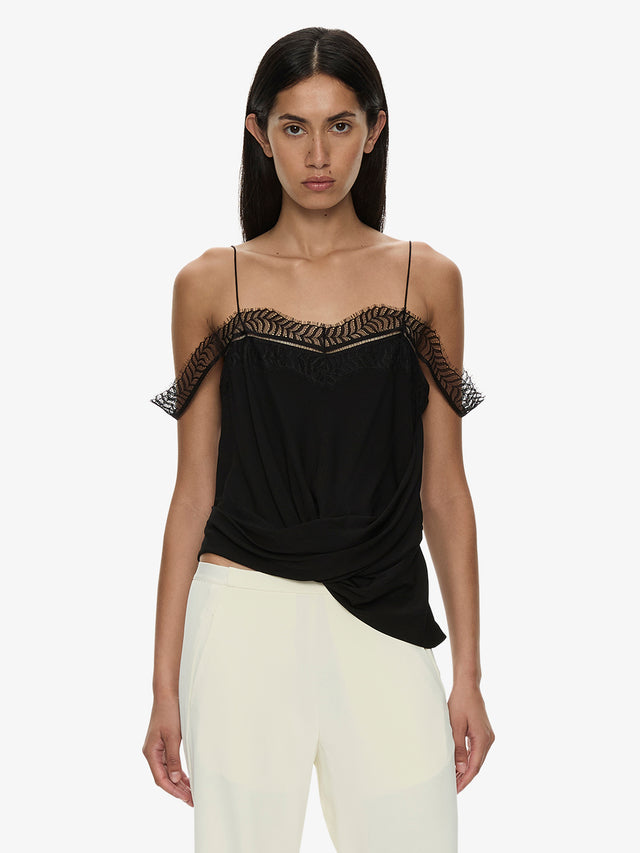 Miro Split Lace Draped Cami