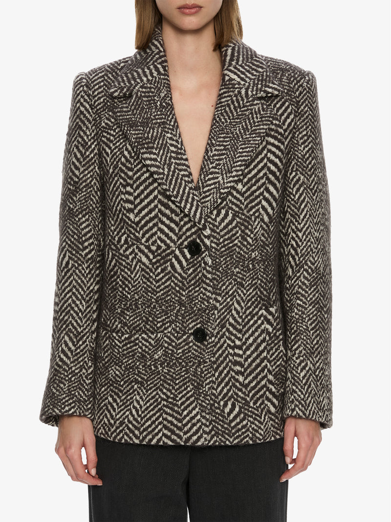 Warped Herringbone Peacoat - Image 5