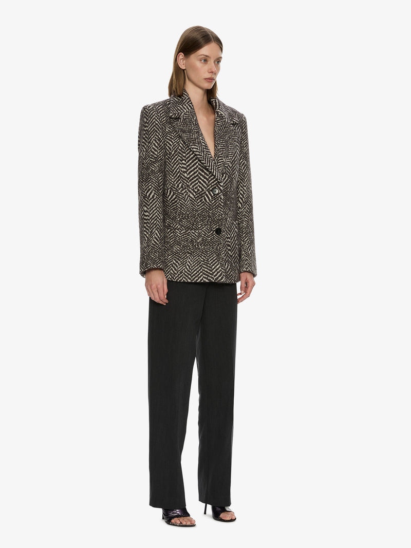 Warped Herringbone Peacoat - Image 3