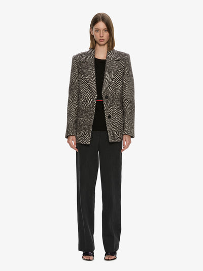 Warped Herringbone Peacoat