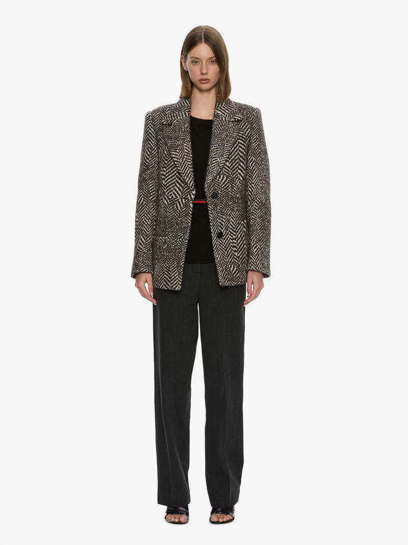 Warped Herringbone Peacoat - Image 2