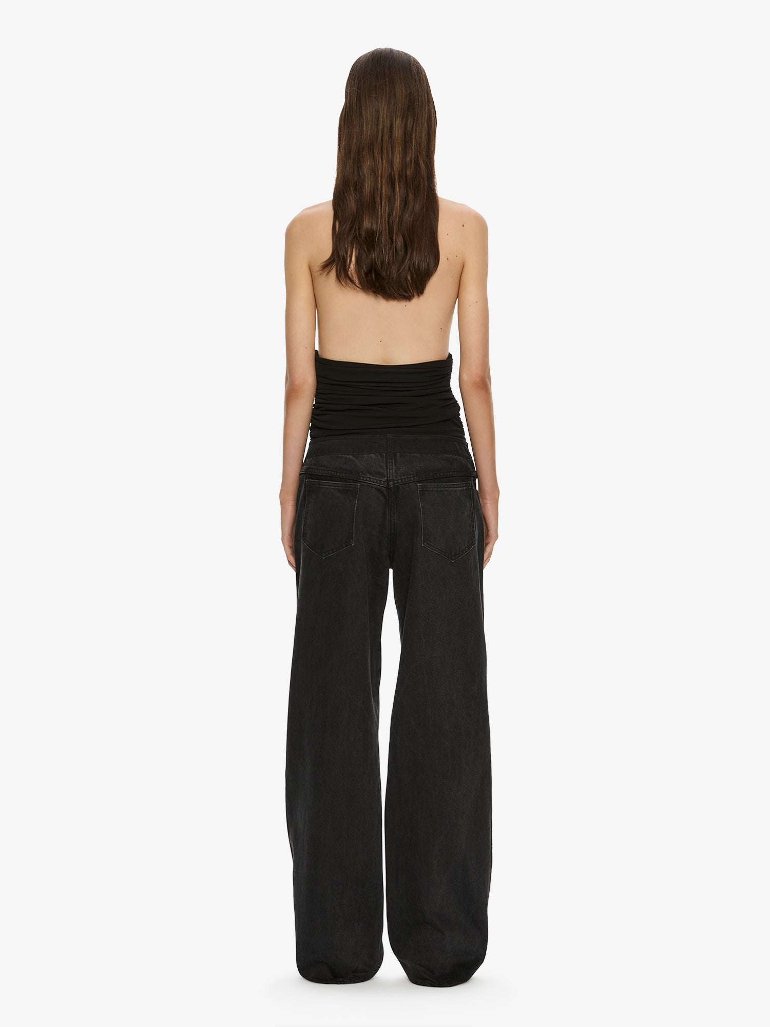 Draped Cummerbund Jersey Top
