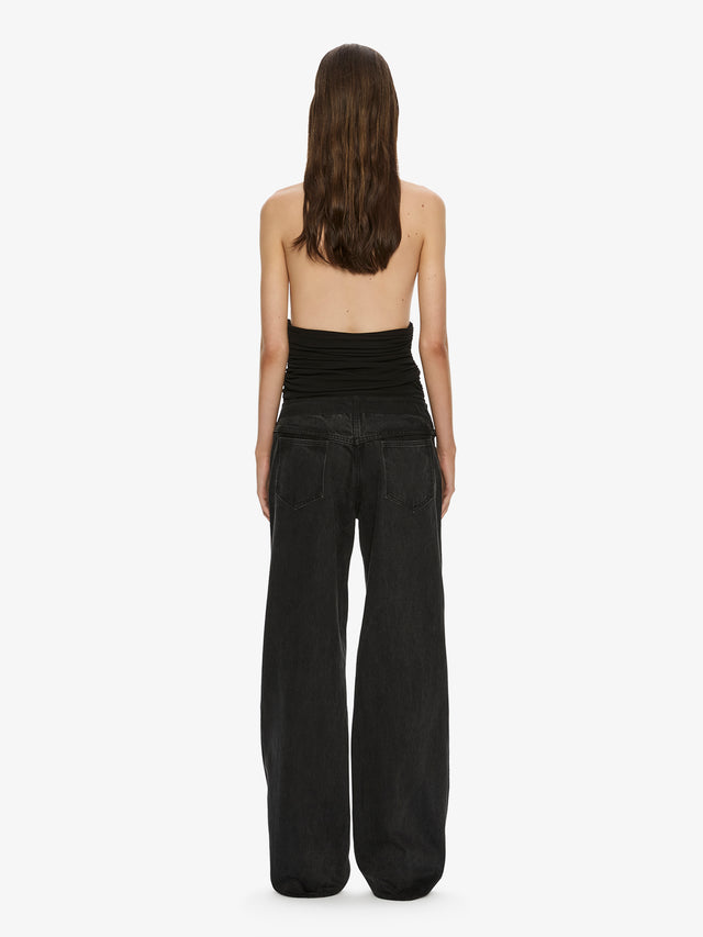 Draped Cummerbund Jersey Top