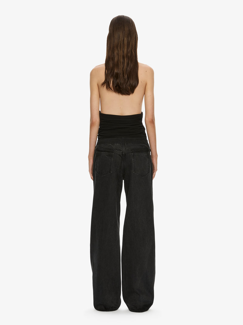 Draped Cummerbund Jersey Top - Image 5