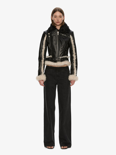 Tyler Shearling Biker Jacket