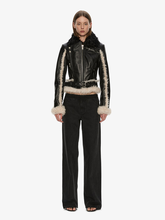 Tyler Shearling Biker Jacket