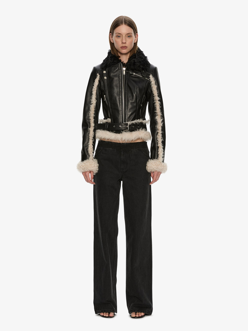 Tyler Shearling Biker Jacket - Image 1