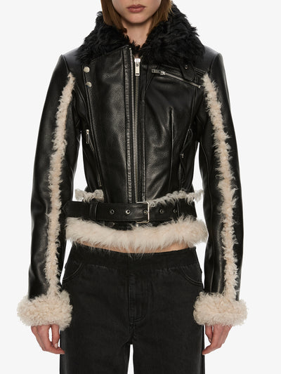 Tyler Shearling Biker Jacket