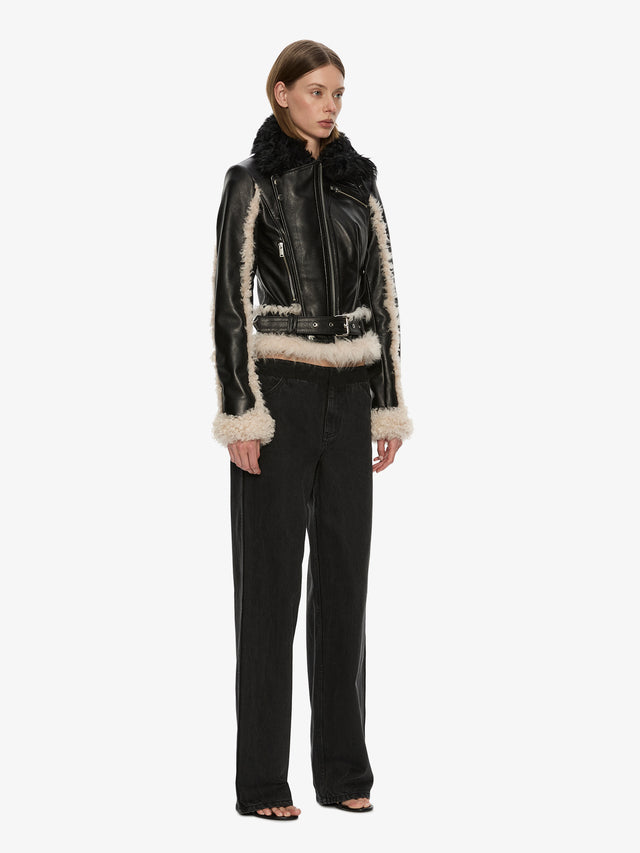 Tyler Shearling Biker Jacket
