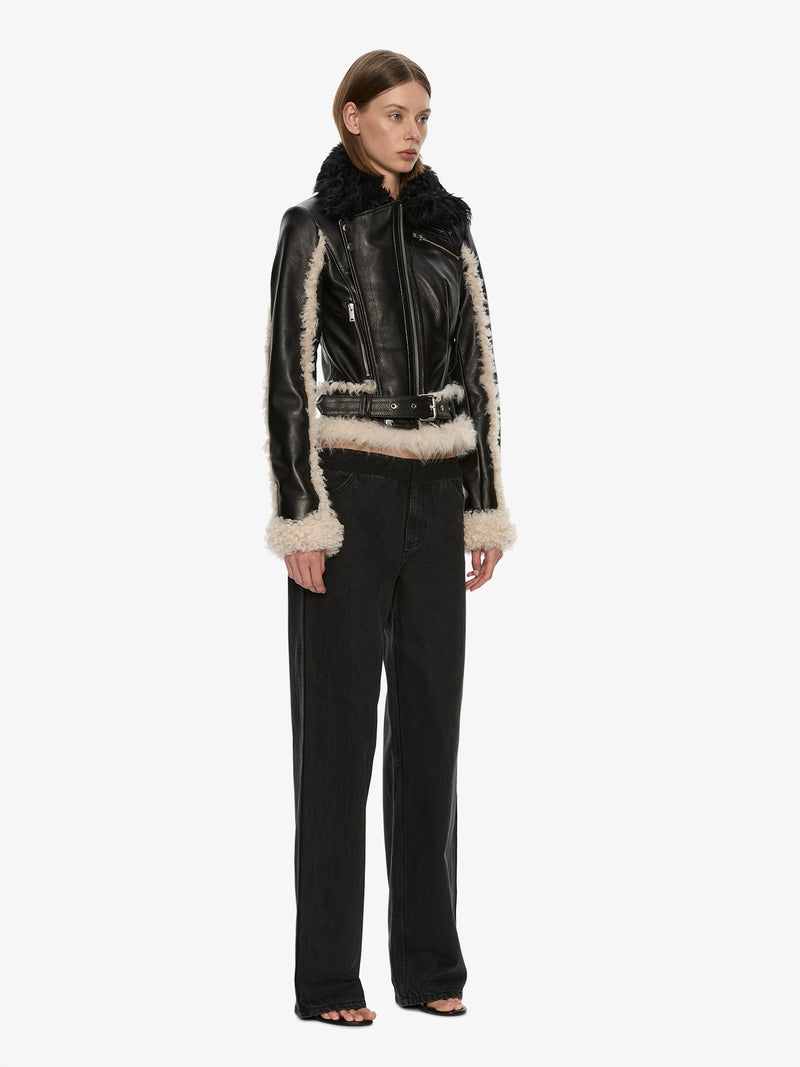Tyler Shearling Biker Jacket - Image 2