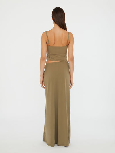 Ruched Orbit Split Dress