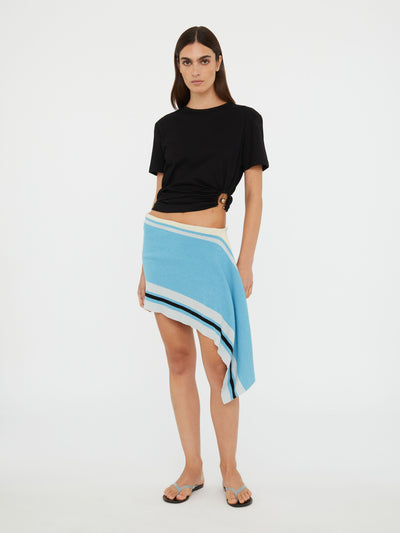 Straccio Knitted Extension Drape Mini Skirt
