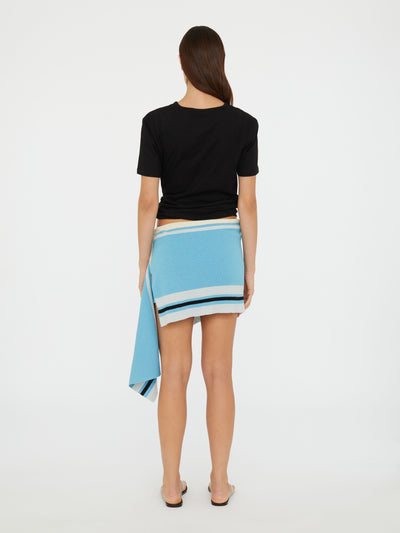 Straccio Knitted Extension Drape Mini Skirt
