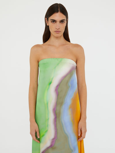 Aura Silk Strapless Dress